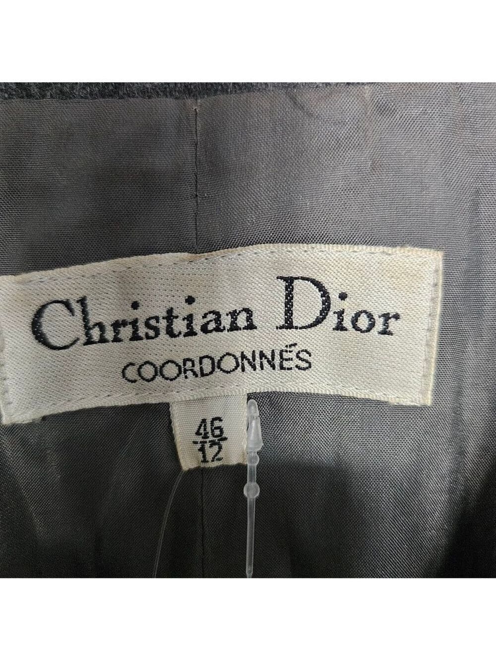 Christian Dior Gray Wool Blazer with Gold Buttons Size 12 Luxury Tailored Jackt - Picture 2 of 11